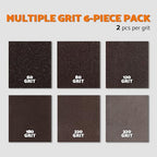 S&F STEAD & FAST Sanding Sponge 60 80 120 180 220 320 Grit 6 Pc, Tack Cloth