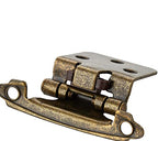 Ravinte Antique Bronze Cabinet Hinges, 1/2 Inch Overlay, 60 Pack (30 Pairs) - color: Antique Brass