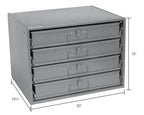 Global Industrial Durham Steel Compartment Box Rack, 20"L x 15-3/4"W x 15"H
