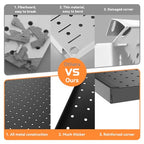 WALMANN 3 PCS 12x24 in Pegboard Panels for Wall, 36x24 in Tools Pegboard - color: Black 12"*24", size: 24"*36"