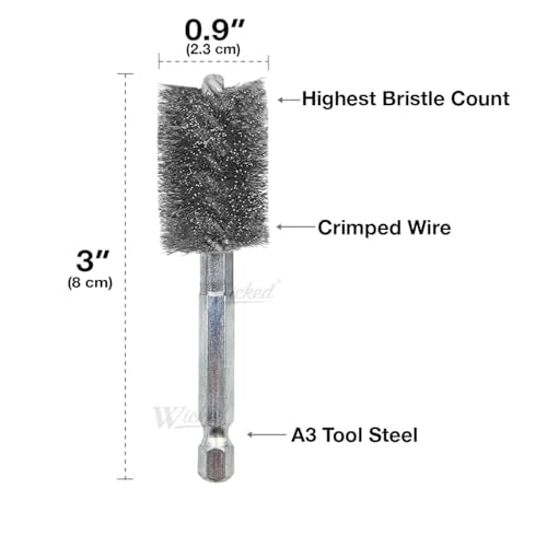 WICKED Professional ID Copper Tube Pipe Cleaner Replacement Brushes (3/4" (2-Pack)) - style: 3/4" (2-Pack)