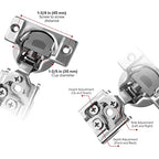 Berta (10 pcs) 1/2" Overlay Cabinet Door Hinges, 90 Degree Restricted Opening Angle Soft Closing Face Frame Hinges, 6-Ways 3-Cam Adjustment, Concealed Kitchen Cabinet Door Hinges with Screws - size: 1/2" Overlay