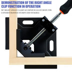 Corner Clamp 4pcs 90 Degree Right Angle Clamp - color: Black