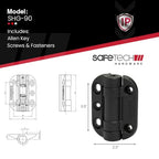 Safetech Hardware TopKlik Self Closing Gate Hinges | Self-Aligning Heavy Duty Spring Hinge | Adjustable Tension | Pool Safety Hinges | Any Square Post, Aluminum Gates | Swing Close 90lb SHG-90L White - color: White, size: TOPKLIK