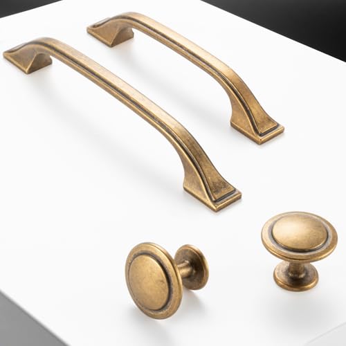 Antique Brass Cabinet Pulls 3 Inch Brass Drawer Pulls 10 Pack 8222 - color: Antique Brass, size: 3 Inches, style: 10 Pack Arch Pull