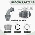 1/2 Inch Liquid Tight Connector - 15 Pack PVC Electrical Conduit Fittings 180 Degree Straight Flexible Connectors for Home, Kitchen, and Bathroom Conduit Connector - size: Straight 1/2"