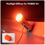 WUBEN AC3 Flashlight Diffuser Durable, Lamp Caps for X2Pro/X4 Flashlight, for Camping, Emergencies and Outdoor (Red) - color: Red