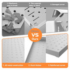 WALMANN 2 PCS 12x24 in Pegboard Panels, 24x24 in Tools Pegboards, Grey - color: Grey 12"*24", size: 24"*24"