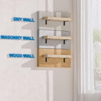 4Pcs Shelf Brackets, Black 4inch Floating Shelf Bracket, Wall Mounted Support,Heavy Duty Floating Shelf Bracket - size: 4inch, style: 4PCS