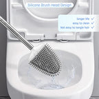 Sellemer Silicone Toilet Brush, Ventilation Slots Base Holder 2 Pack, White - color: White-2pcs
