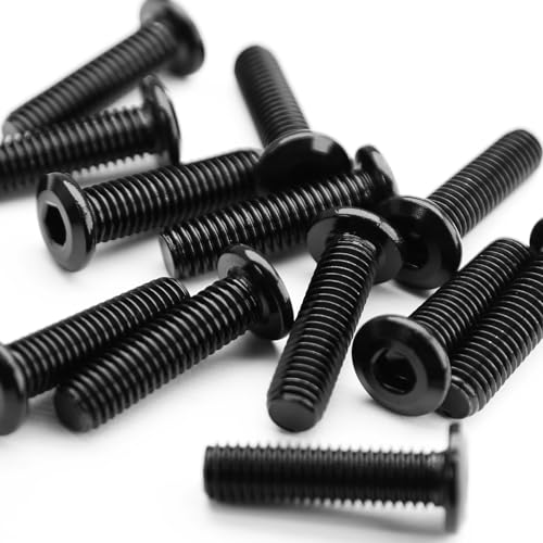 M6 x 30mm Flat Head Hex Socket Cap Screws Furniture Bolts, Stainless Steel 18-8 (304), Black Oxide, Countersunk Connector Screw, Full Thread, 20 PCS (with Hex Spanner) - size: M6 x 30mm