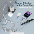 2Pack Travel Essentials,Multi Charging Cable for Apple Watch Charger White - color: White, size: 2pack-4ft