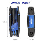 Topline 25-Piece Folding Allen Wrench Set, Portable Allen Key Set