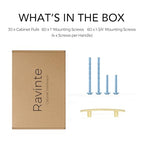 Ravinte Brushed Gold Cabinet Pulls Curved Drawer Handles 3 Inch CC, 30 Pack - color: Brushed Brass