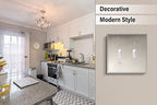 Henne Bery Soft Modern Decorative Wall Plate Switch Plate Outlet Cover (Double Toggle, Satin Nickel) - style: Double Toggle