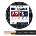 8/3 Wire with Ground - 10FT NM-B 8 Gauge Non-Metallic Sheathed Cable 100% Pure Copper 8 AWG 3 Conductor Residential Indoor Wire for Outlets, Switches, Other Loads and Lighting Wiring Projects etc. - size: 10FT, style: 8AWG/3