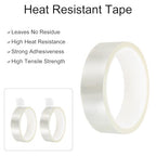 uxcell Clear Heat Tape, 1 Roll 25mmx33m 108ft High Temperature Heat Resistant Tape for Sublimation,Heat Vinyl Press,Heat Transfer, Circuit Board, No Residue - color: Clear, size: 25mmx33m