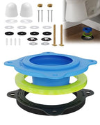 Elastic Wax Ring Toilet Seal, No Mess Gasket Replacement Repair Kit Install - style: Elastic Wax Ring Gasket Kit Blue(Flange not included)