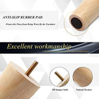 4pcs 4.8 Inch Wood Furniture Legs - size: 4.8 Inch