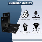 25PCS L Brackets, 2" 304 Stainless Steel Brackets, Black - size: 25PCS-2'' L Brackets