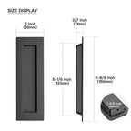 Ravinte 4 Pack Black Sliding Closet Door Handles, Flush Pulls 5.9in Length - color: Black, size: 150mm