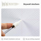 8# 70PCs Self Drilling Drywall Anchors Kit - 75LBs Heavy Duty Plastic Drywall Hangers with 35 Self-Tapping Screws - Mounting Hardware for Sheetrock Anchors