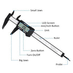 Digital Caliper, Adoric Calipers 0-6 Inch, Inch/mm Conversion, Large LCD - color: Black, size: 6"