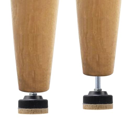 10pcs Felt Base Plastic Furniture Feet with M8x32mm Bolt Screw-on Chair Table Legs (Diameter 1.6-Inch) - size: 1.6"/41mm