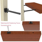 10 Inch Heavy Duty Floating Shelf Brackets 4 Pack, 1/4" Thick Solid Steel Hidden Blind Support, Fits Wood Studs, Holds 200 lbs, Invisible Hardware DIY Kit for Custom Shelving, Black - size: 10 Inch, style: Black 4 Pack
