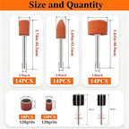 Sanding Bits for Dremel Rotary Tools, 64Pcs, 1/8 Inch Shank - size: 64PCS