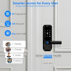 UMIKSMART WiFi Smart Door Lock with Camera, Fingerprint Keypad, App Control - color: Black