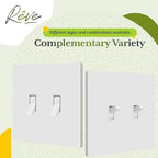 TG Mid-Size Screwless Double Toggle Light Switch Cover Plate, 2-Gang, White - color: White, size: 2 Gang
