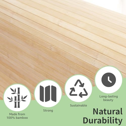Art3d 48 x 96 in Natural Bamboo Wall Panel, 1-Pack, Light-Carbonized - color: Light-carbonized, size: 1-48 inches x 96 inches