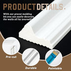 Peel and Stick Wall Molding Kit, Accent Wall Panels for Interior Wall Decor with Double-Sided Tape, 4 Set Pre-Cut PS Wainscoting Panels (16 * 24 in) - size: 16x24, style: T40-2
