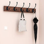 IBosins 10 Pack Black Double Coat Hooks No Rust Hooks for Coat, Scarf, Bag - color: Black