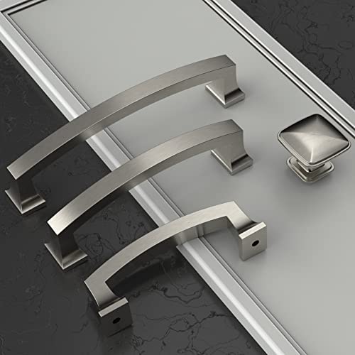 Amerdeco 10 Pack Brushed Satin Nickel Cabinet Pulls 3" - color: Brushed Satin Nickel, size: 3" hole center