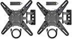 VideoSecu ML531BE2 TV Wall Mount kit with Free Magnetic Stud Finder and HDMI Cable for Most 26-55 TV and New LED UHD TV up to 60 inch 400x400 Full Motion with 20 inch Articulating Arm WT8 (Pack of 2) - size: 25"-55" (Pack of 2)