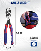WORKPRO 8.5 Inch Slip Joint Pliers, Heavy-Duty Carbon Steel Plier Tools