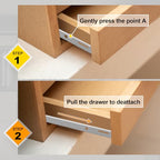 Litoexpe 1 Pair 16" Drawer Slides with Screws - size: 16 Inch