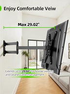 USX MOUNT Long Arm TV Wall Mount for Most 32-65 Inch TVs, 29 Inch Long Extension TV Mount Swivel and Tilt, Full Motion Corner Wall Mount Tv Bracket Fit Max VESA 400 x 400mm, Up to 80 lbs - size: 32-65 Inch