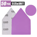 1000 Grit Sandpaper, Triangle Sanding Sheets, Fit Milwaukee M12 Fuel Sander - style: 1000 Grit