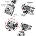Berta (10 pcs) 1 5/16" Overlay Cabinet Door Hinges, 90 Degree Restricted Opening Angle Soft Closing Face Frame Hinges, 6-Ways 3-Cam Adjustment, Concealed Kitchen Cabinet Door Hinges with Screws - size: 1 5/16" Overlay