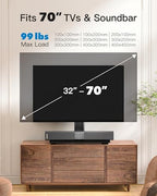 PERLESMITH Universal TV Stand Legs for 32-70 inch TVs to 99lbs with Mount - size: 32-70 Inch with Fixed