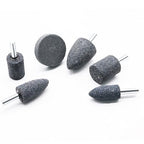 6PCS Abrasive Grinding Wheel Bits for Rotary Tools, 1/4 Inch Shank Abrasive Wheels Set for Drill & Die Grinder, Includes 3 Shapes - Aluminum Oxide 80 Grit - size: 6PCS
