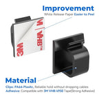 40Pack Large Cable Clips, Adhesive Wire Holders for Desk Wall, Black - color: Black