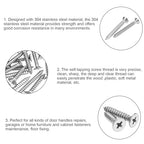 DYWISHKEY 546-Piece Assorted Screws Kit, #4-#10 Self-Tapping Wood Screws - size: #4#6#8#10#12
