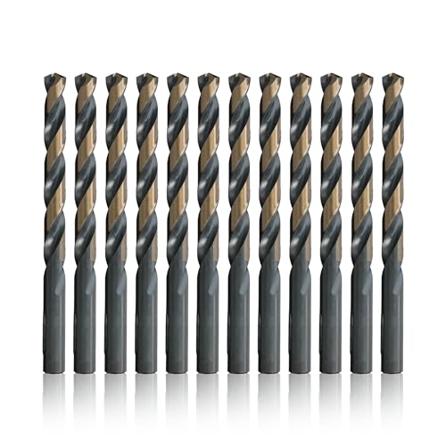 Drill America KFD5/64P12 5/64" High Speed Steel Black & Gold KFD Split Point Drill Bit (Pack of 12), KFD Series - size: 5/64"