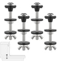 4 Pcs Universal Toilet Tank to Bowl Bolts Kit, Heavy Duty Stainless Steel Toilet Tank Bolts with Stainless and Rubber Washers Gasket for Toilet Mounting and Repair - size: Bolts