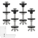 4 Pcs Universal Toilet Tank to Bowl Bolts Kit, Heavy Duty Stainless Steel Toilet Tank Bolts with Stainless and Rubber Washers Gasket for Toilet Mounting and Repair - size: Bolts