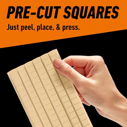 Gorilla Removable Mounting Putty, Natural Tan, 168 Pre-Cut Squares, 1-Pack - size: 168 Squares